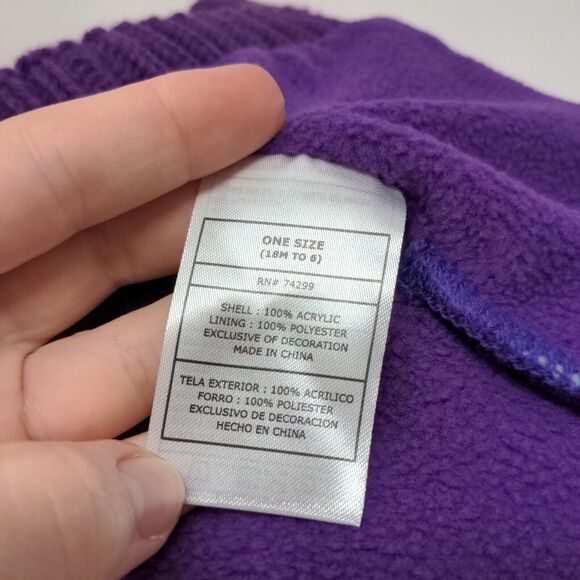 Snozu Youth Knit Beanie Hat Gap Blue Purple Ombre One Size 18M to 6 - Picture 12 of 12